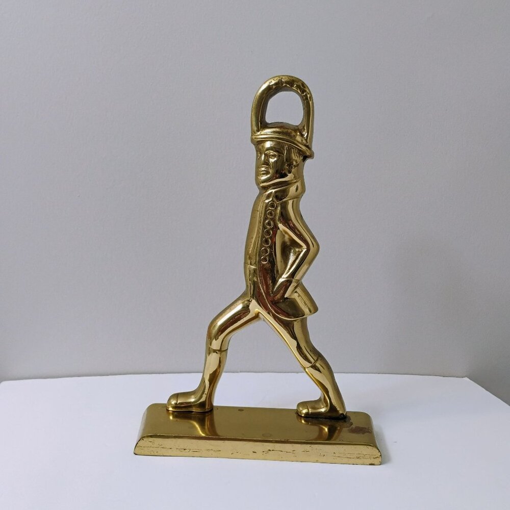 Vintage Brass Virginia Metal Crafters Hessian Soldier Door Stop, 11" Doorstop